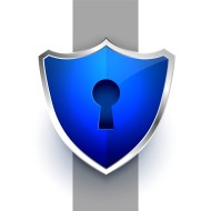 blue security shield symbol with key lock design - Photo #7893 ...