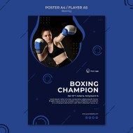 Boxing Champion Workout – Sport Poster Template - Photo #7870 - Vectors ...