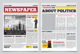 News Journal Spread Template - Photo #8423 - Vectors Arena - A Creative ...