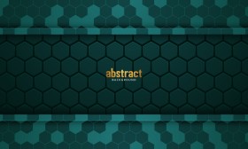 Dark green horizontal hexagonal technology abstract vector background ...