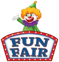 Fun fair sign template with happy clown in background - Photo #7678 ...