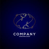 Fish logo luxury gradient minimalist design - Photo #7628 - Vectors ...