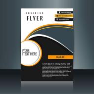 Modern Business Brochure Template with Abstract Wave Design - Photo ...